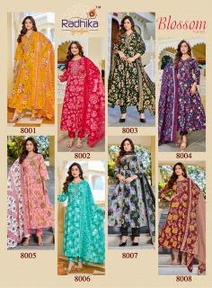 Radhika lifestyle blossom vol 8 textiles wholesale kurtis